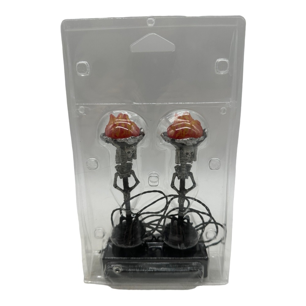 Lemax Spooky Town Corpse‎ Torch Lighted Accessories 04215 Halloween Village